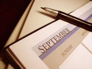 September calendar image showing planning and responsibility